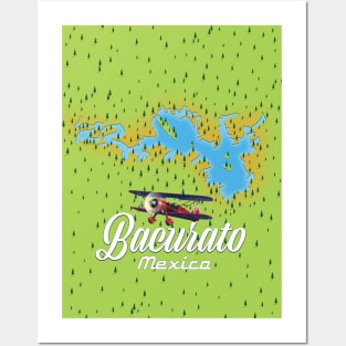 Bacurato mexico lake map Posters and Art